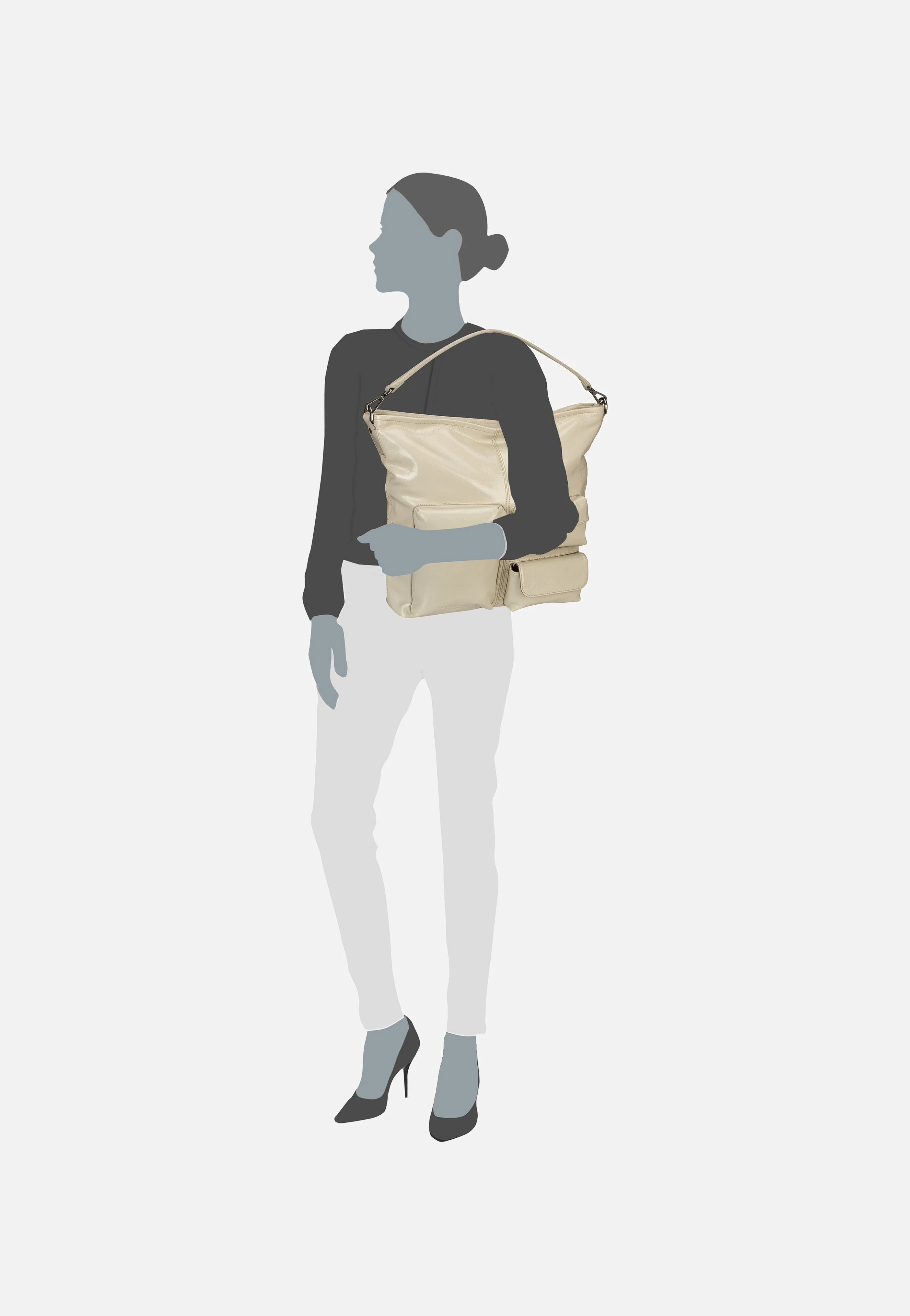 LK 204 M Archive Milk - Hobo Bag - Image 6