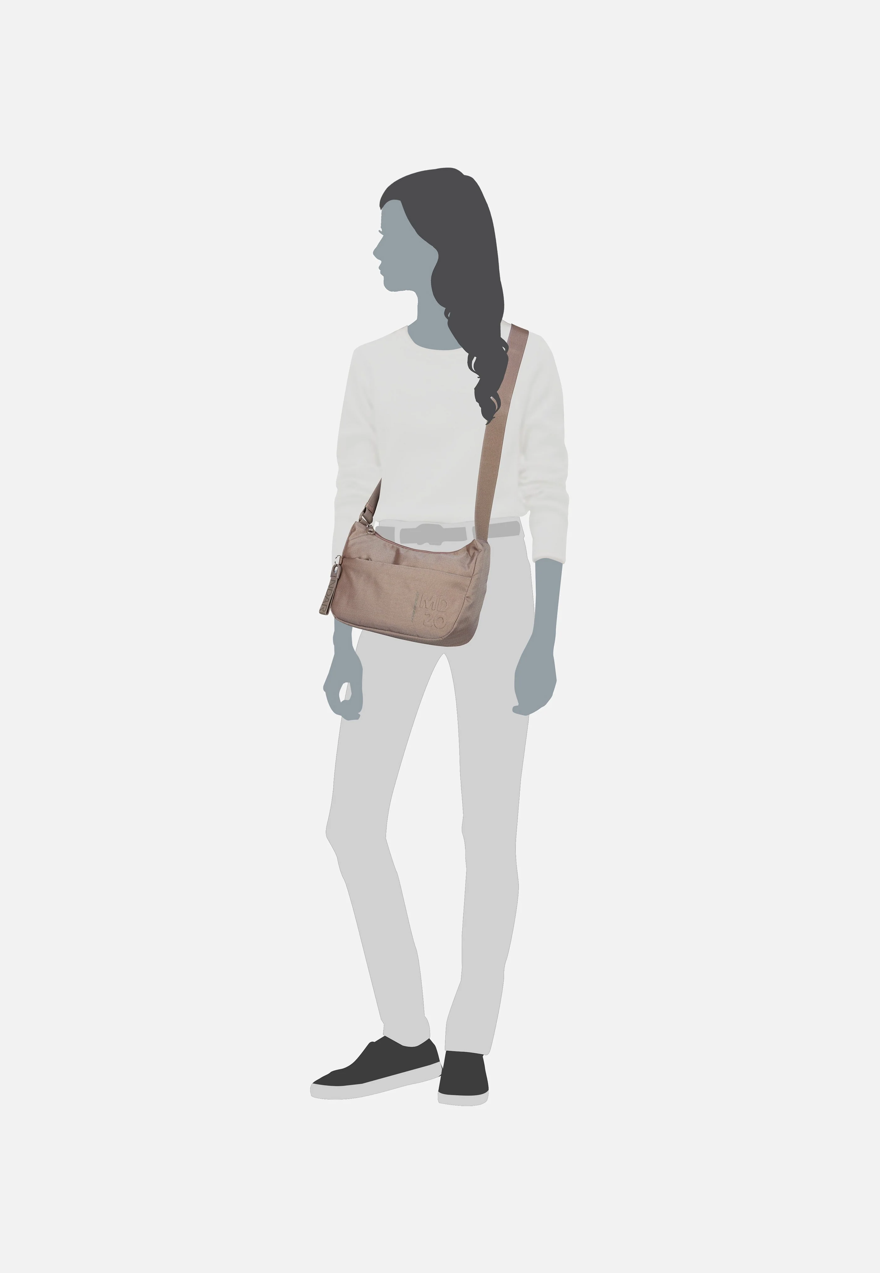 MD20 Hobo QMT30 Taupe - Beuteltasche - Image 6