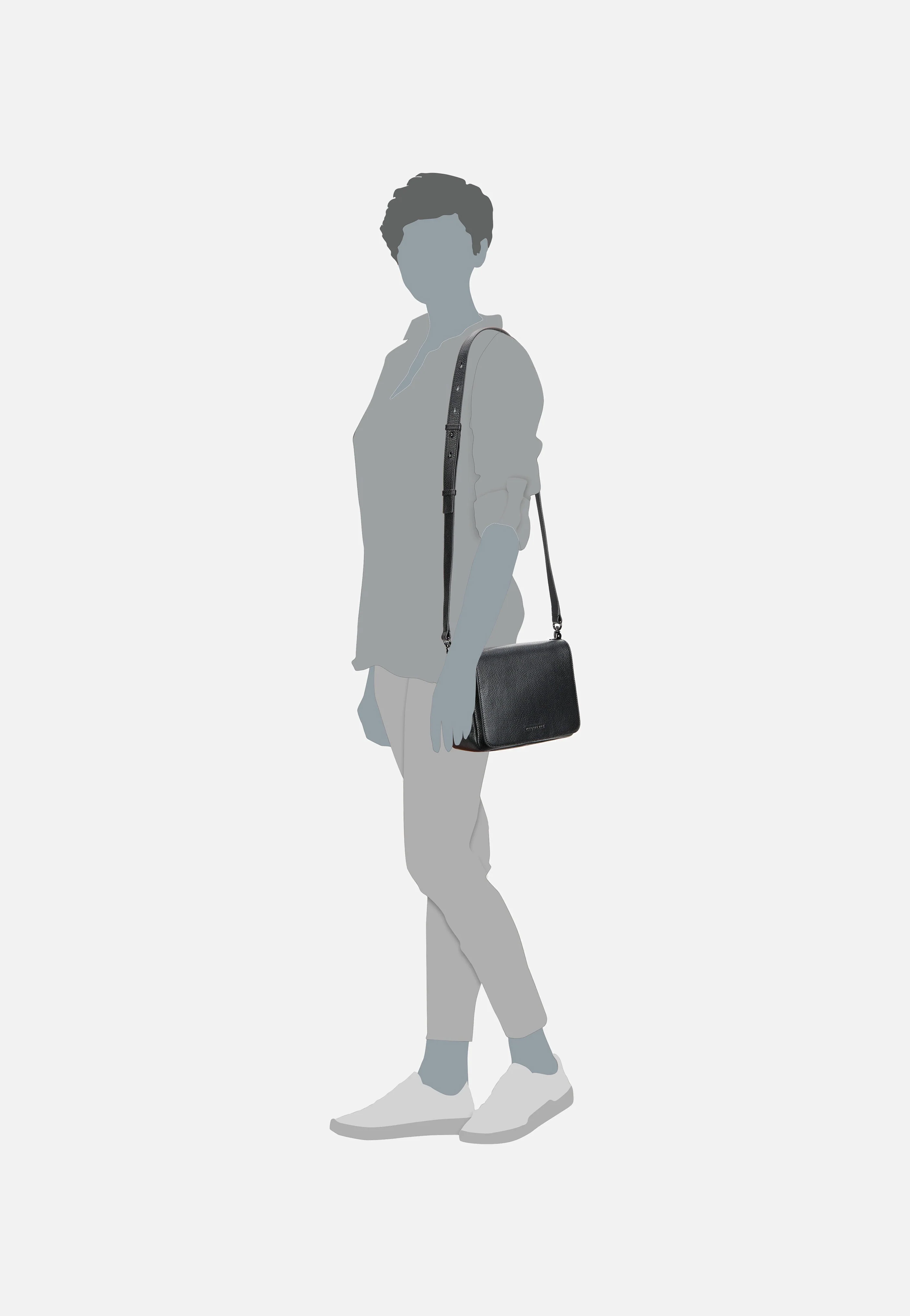 Mellow Leather Hunting Bag FZT69 Nero - Crossbody Bag - Image 6