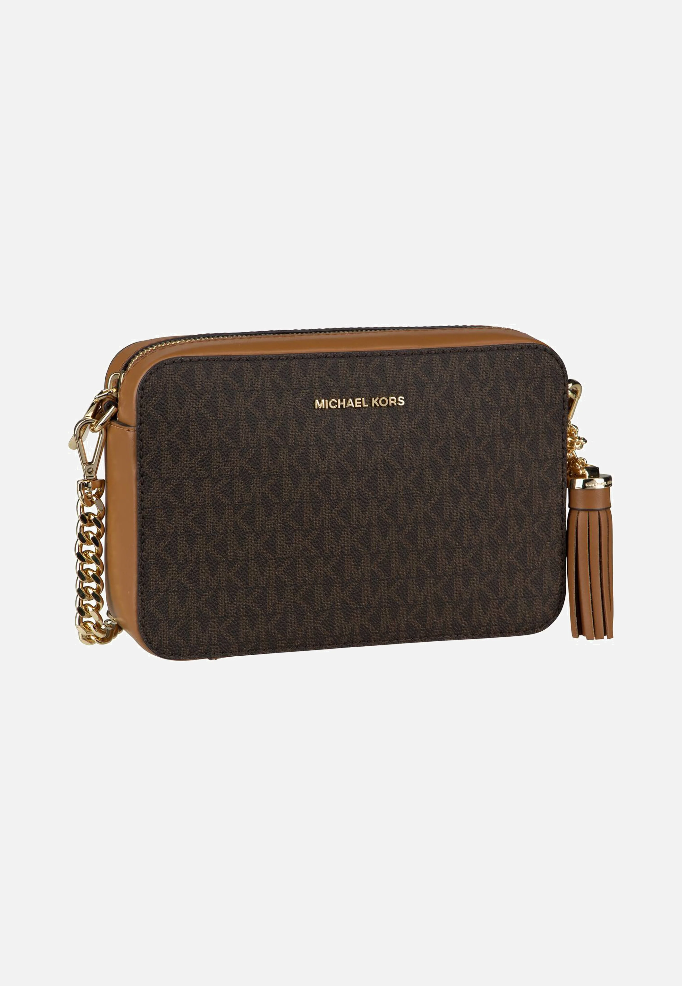 Jet Set Medium MK Signature Brown - Crossbody Bag