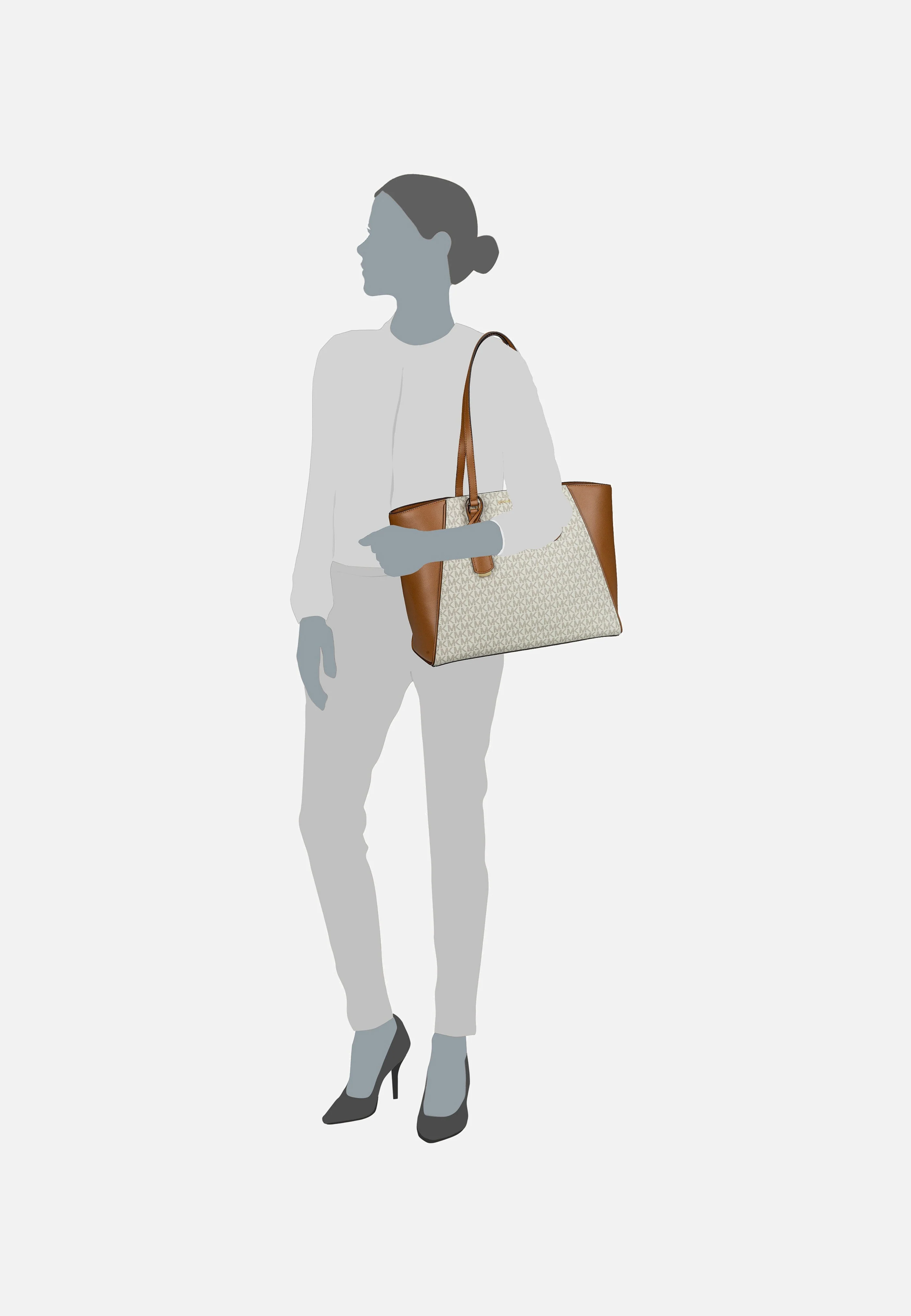 Taryn Large MF TZ MK SIG Vanilla/Acorn - Shopper - Image 7