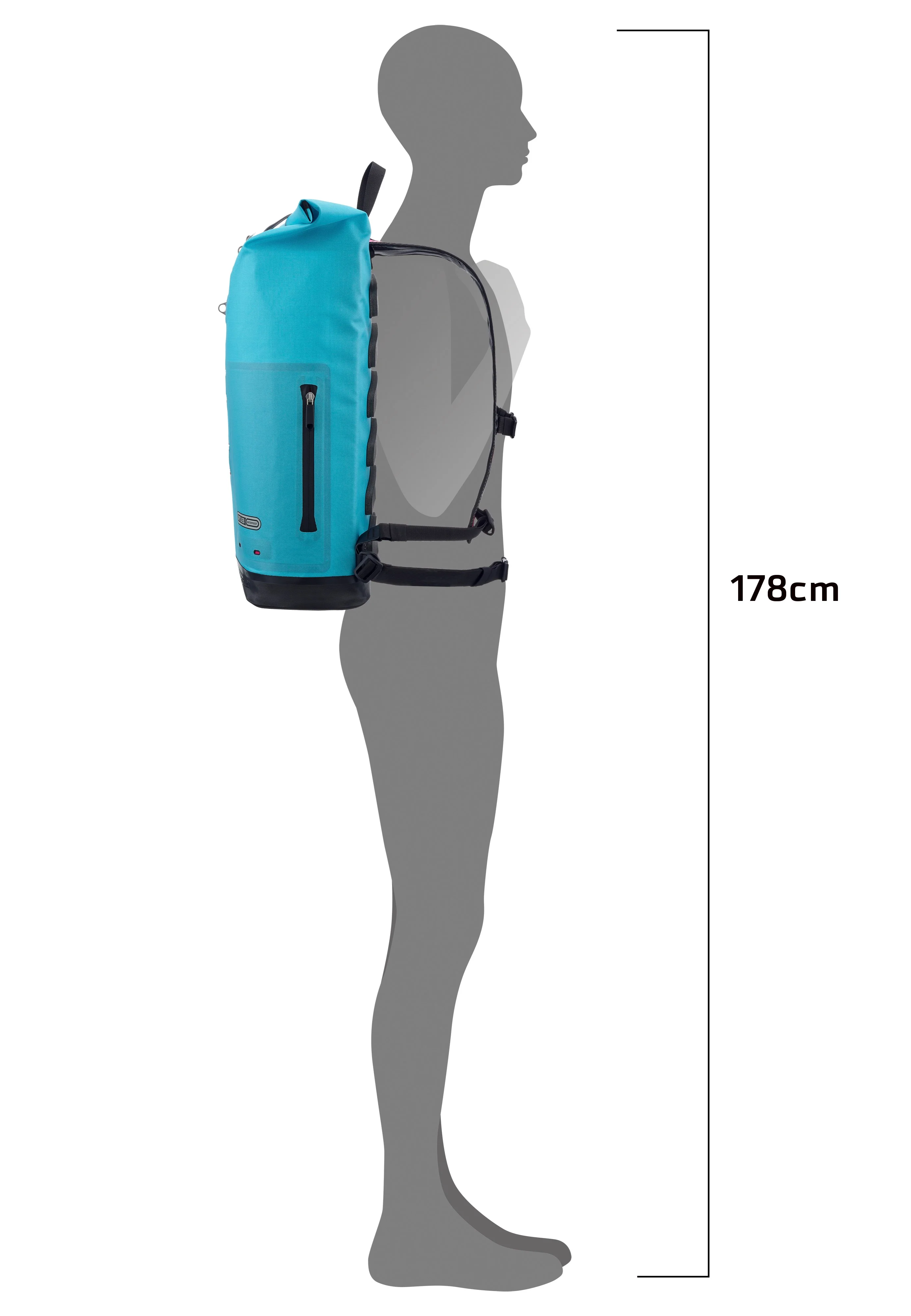 Commuter Daypack Cyber 21L Cyber Blue/Pink - Rolltop Rucksack - Image 9