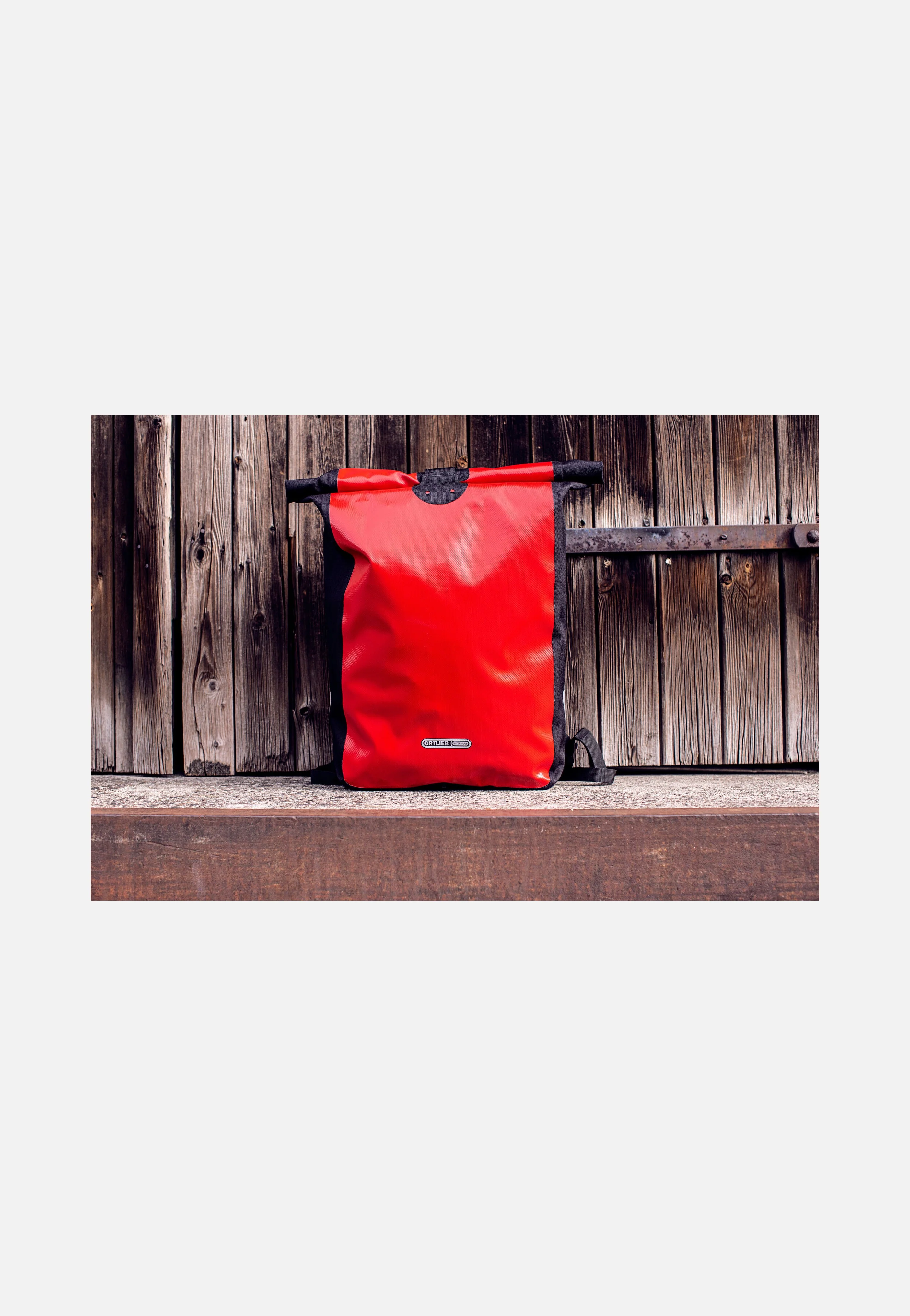 Messenger-Bag Rot Schwarz - Rolltop Rucksack - Image 6
