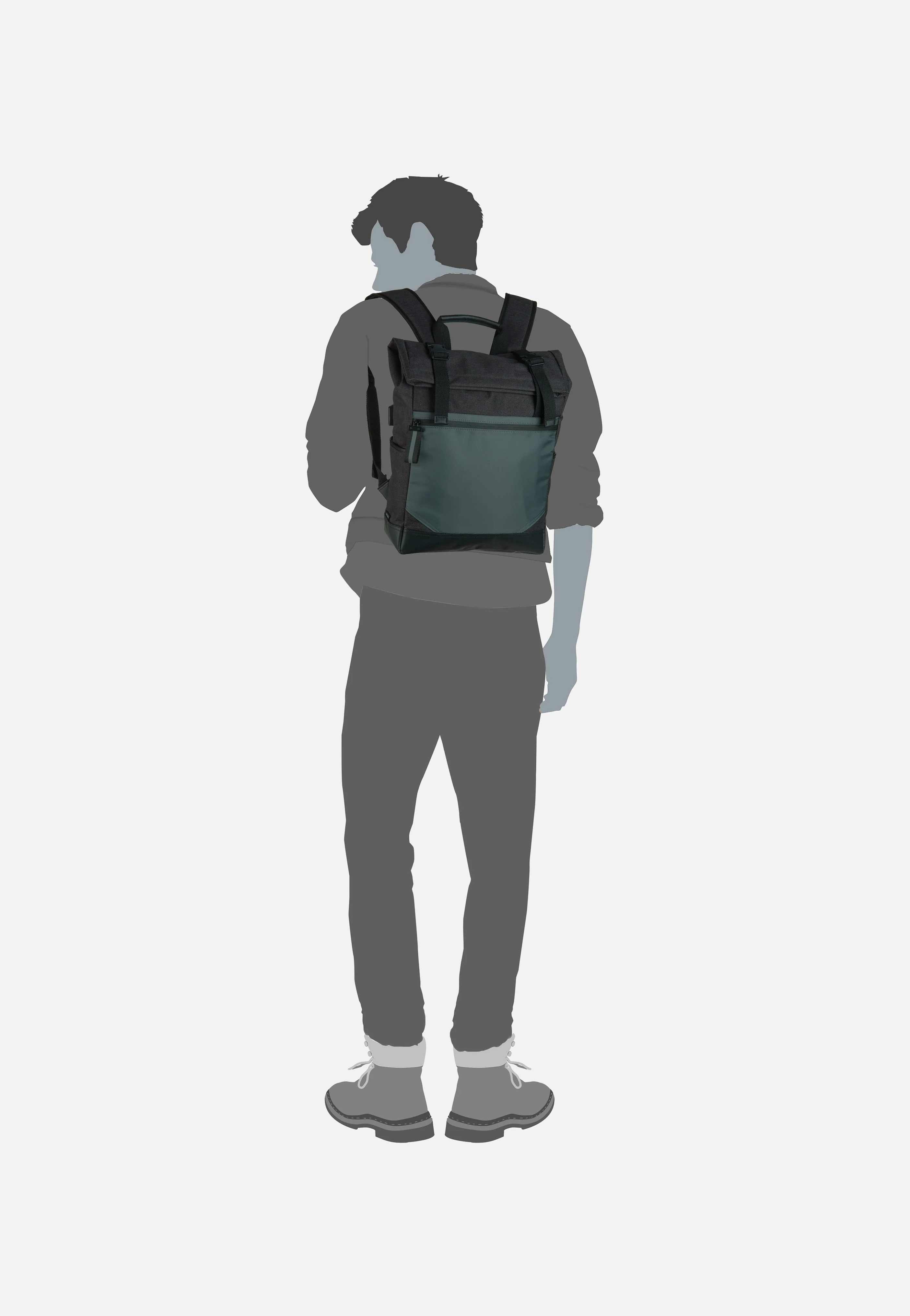 Speed 2393 Schwarz - Rolltop Rucksack - Image 8