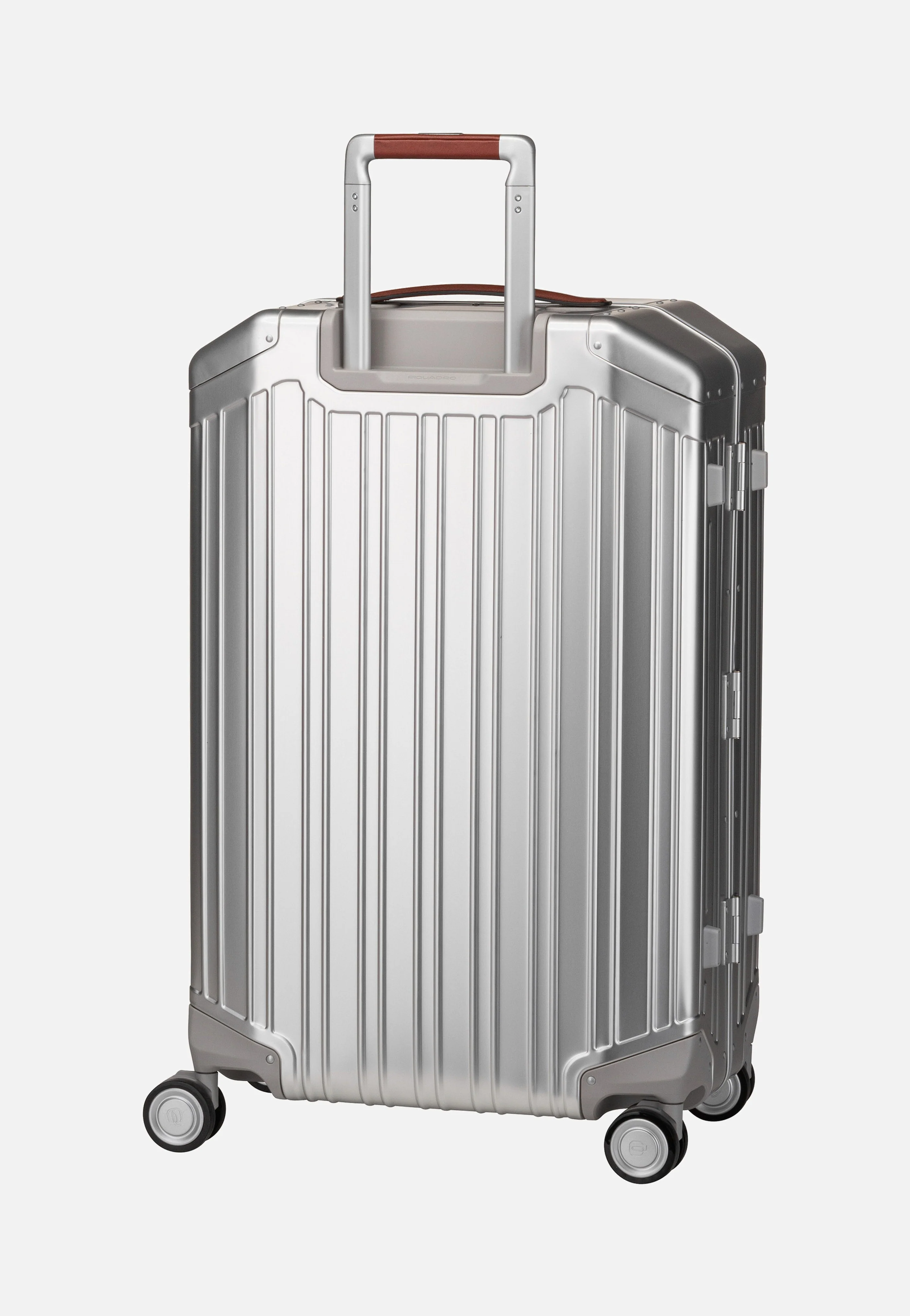 PQ Alu Medium Size Spinner Grigio-Cuoio - Koffer - Image 2