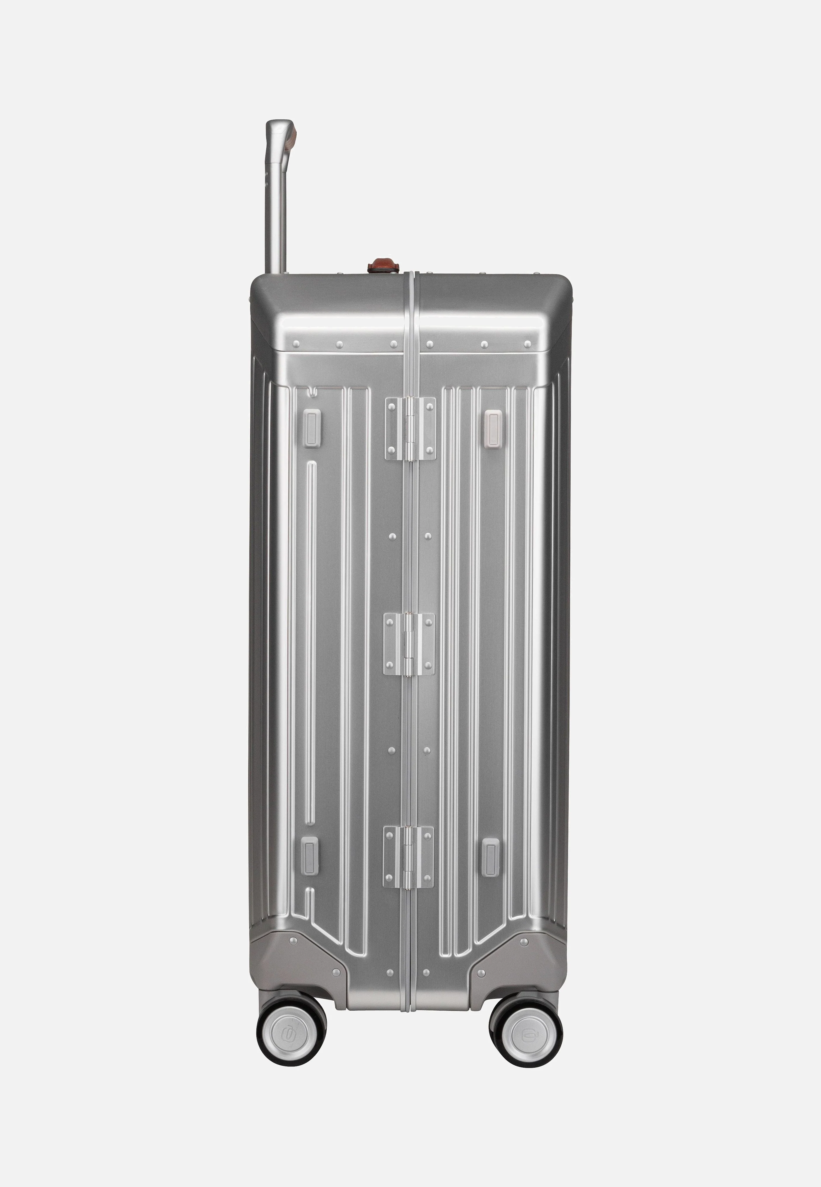PQ Alu Medium Size Spinner Grigio-Cuoio - Koffer - Image 5