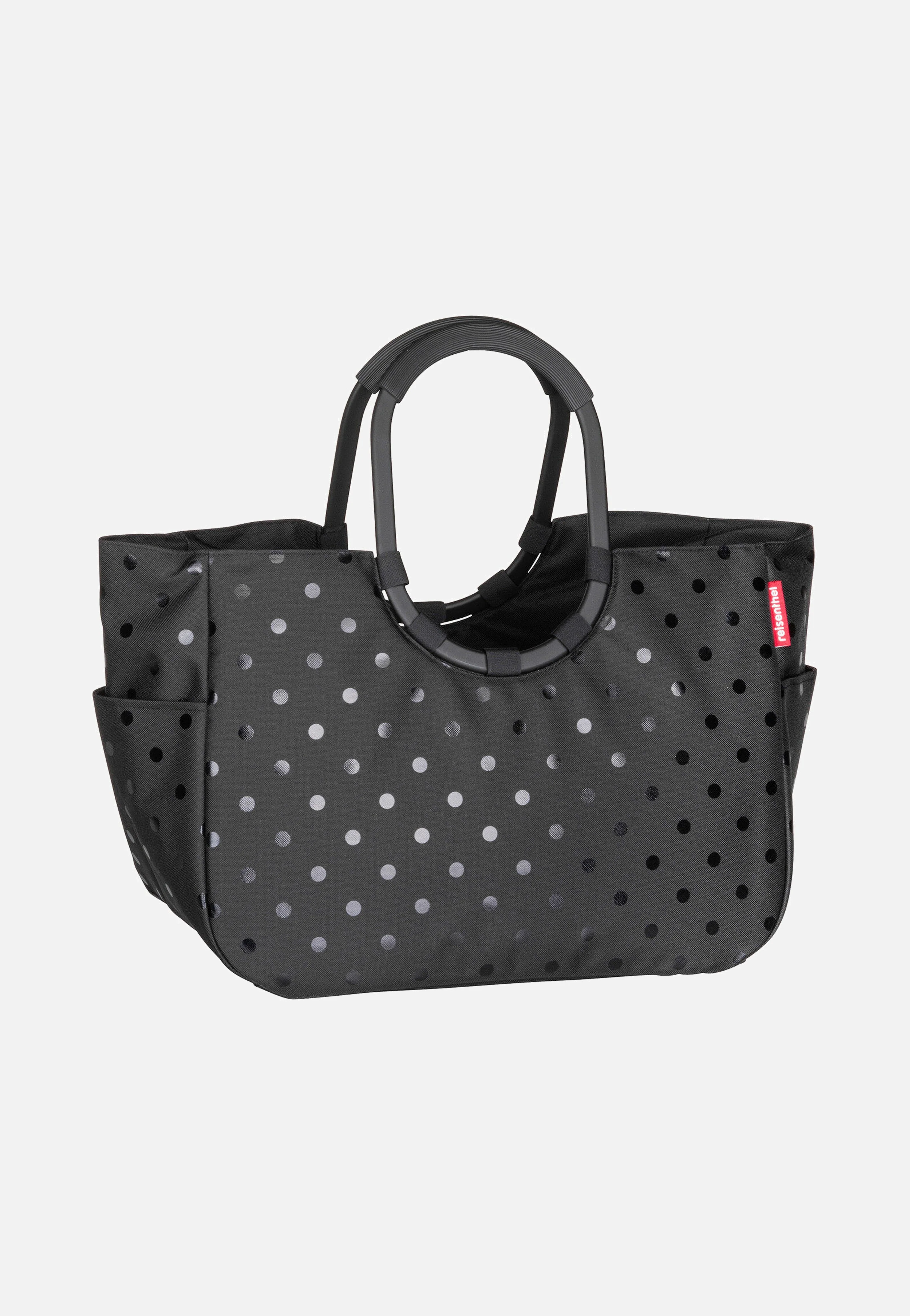 loopshopper L Glossy Dots Black - Einkaufskorb