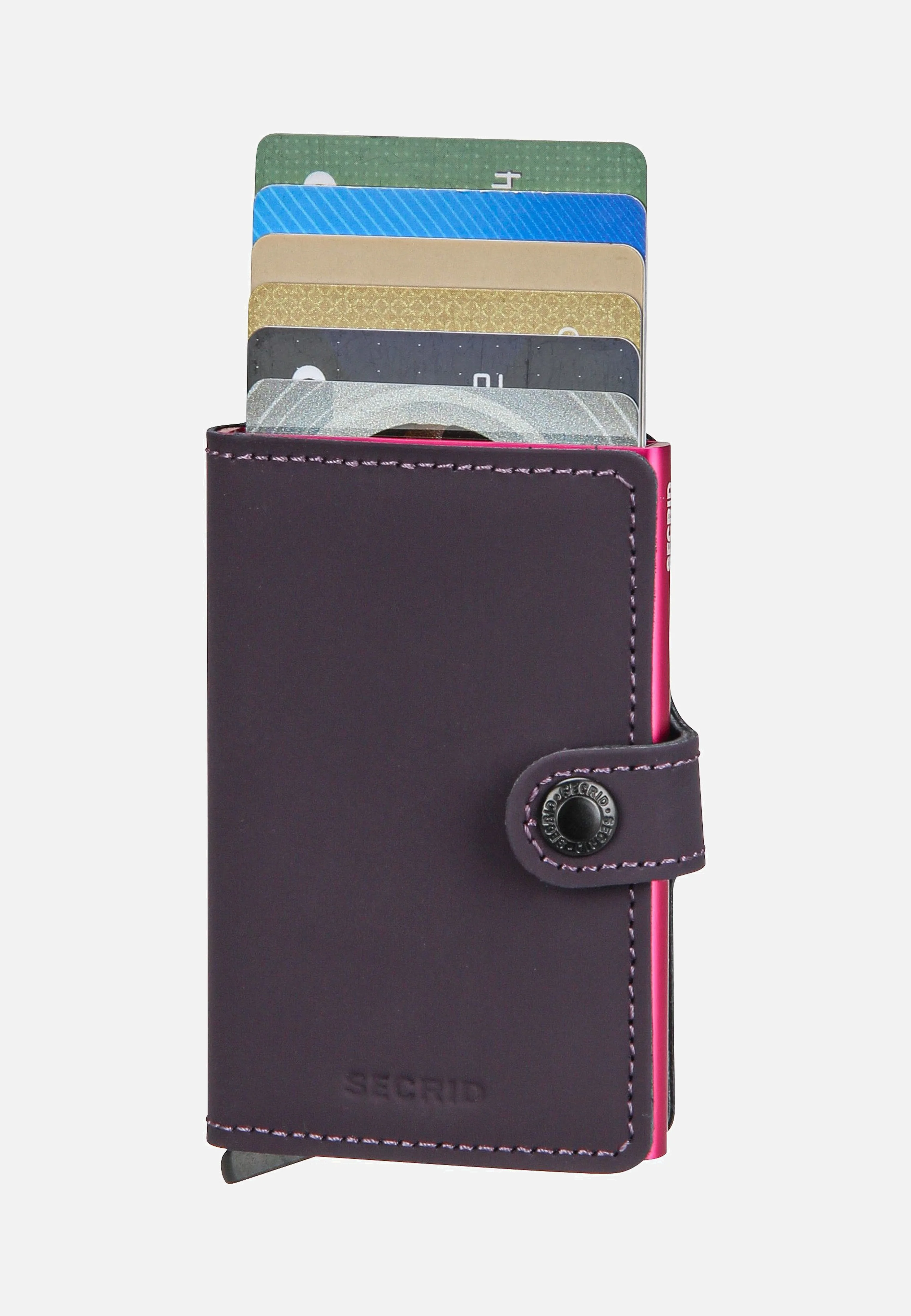 Miniwallet Matte Dark Purple-Fuchsia - Portemonnaie - Image 4