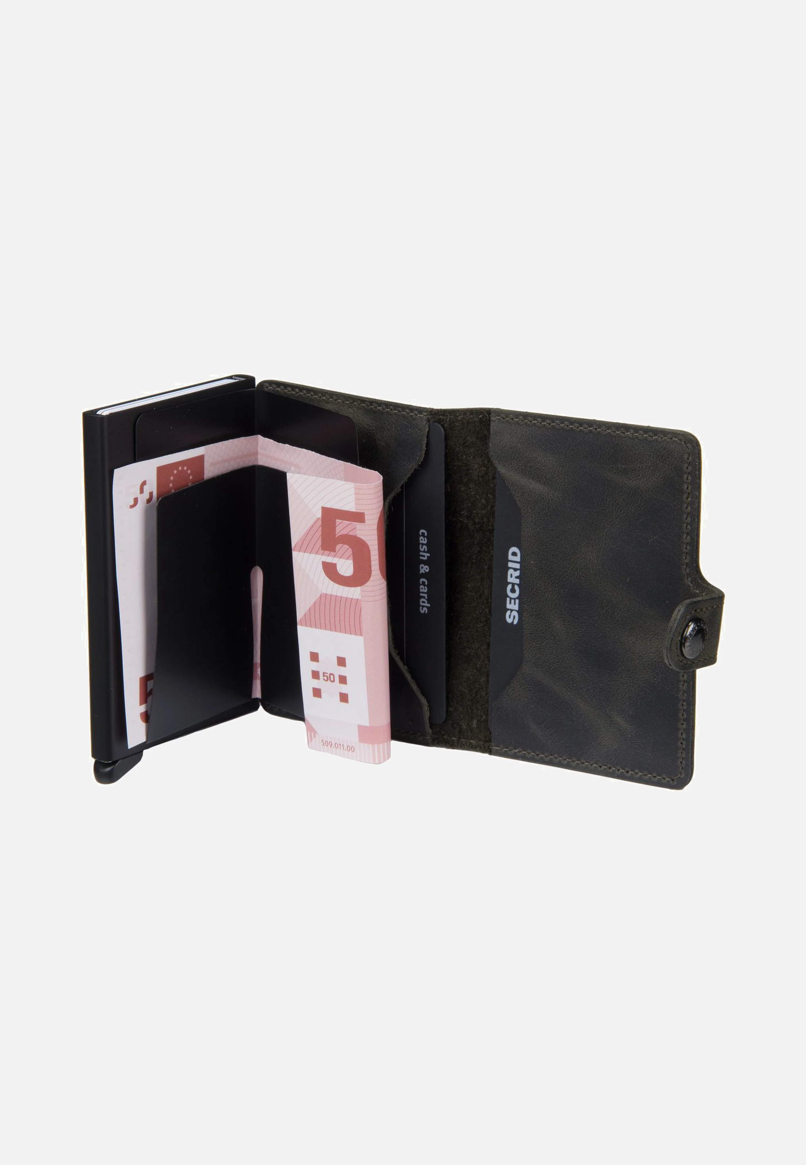 Miniwallet Vintage Olive-Black - Portemonnaie - Image 3