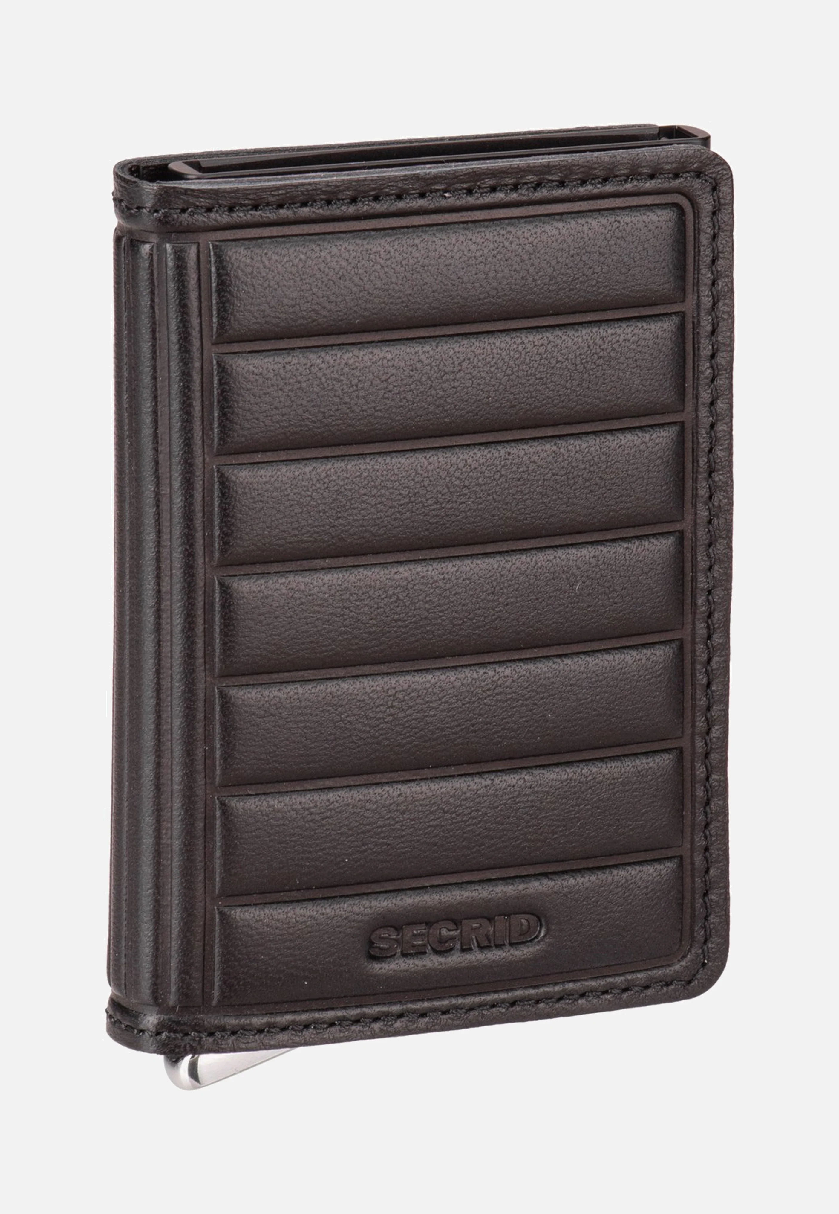 Slimwallet Emboss Lines Black+ - Portemonnaie