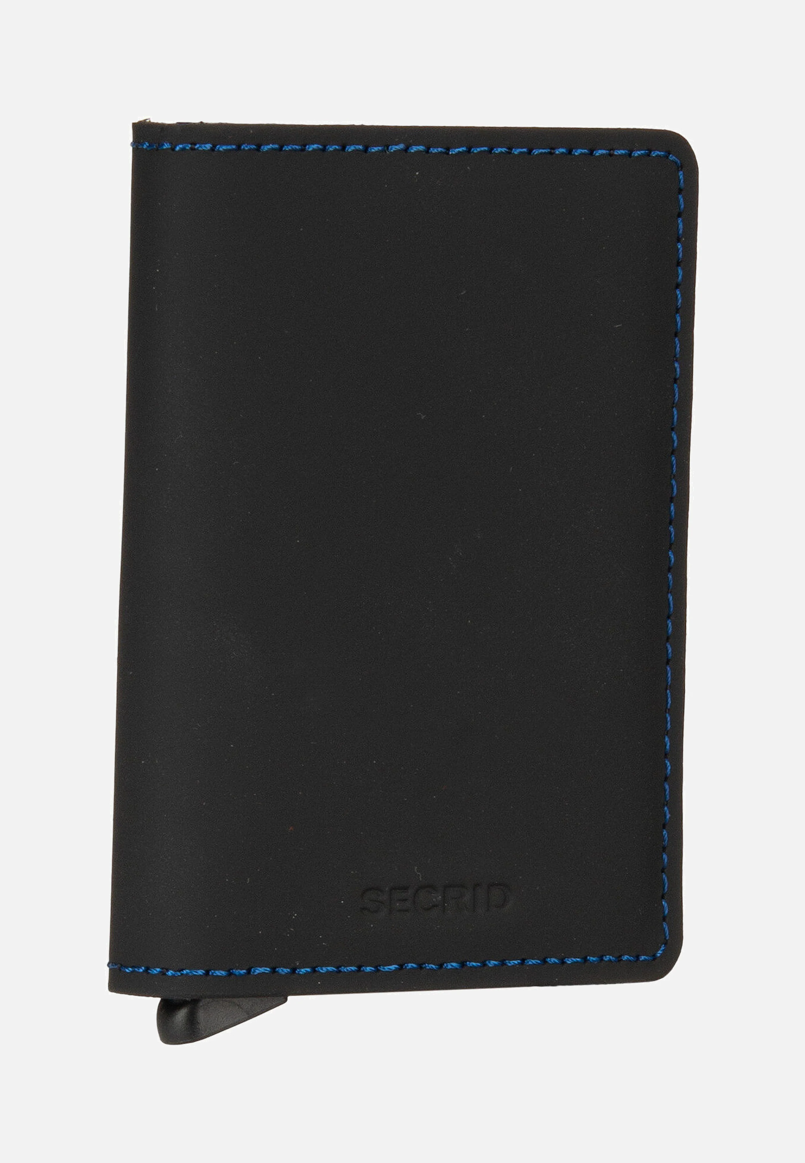 Slimwallet Matte Black & Blue - Portemonnaie
