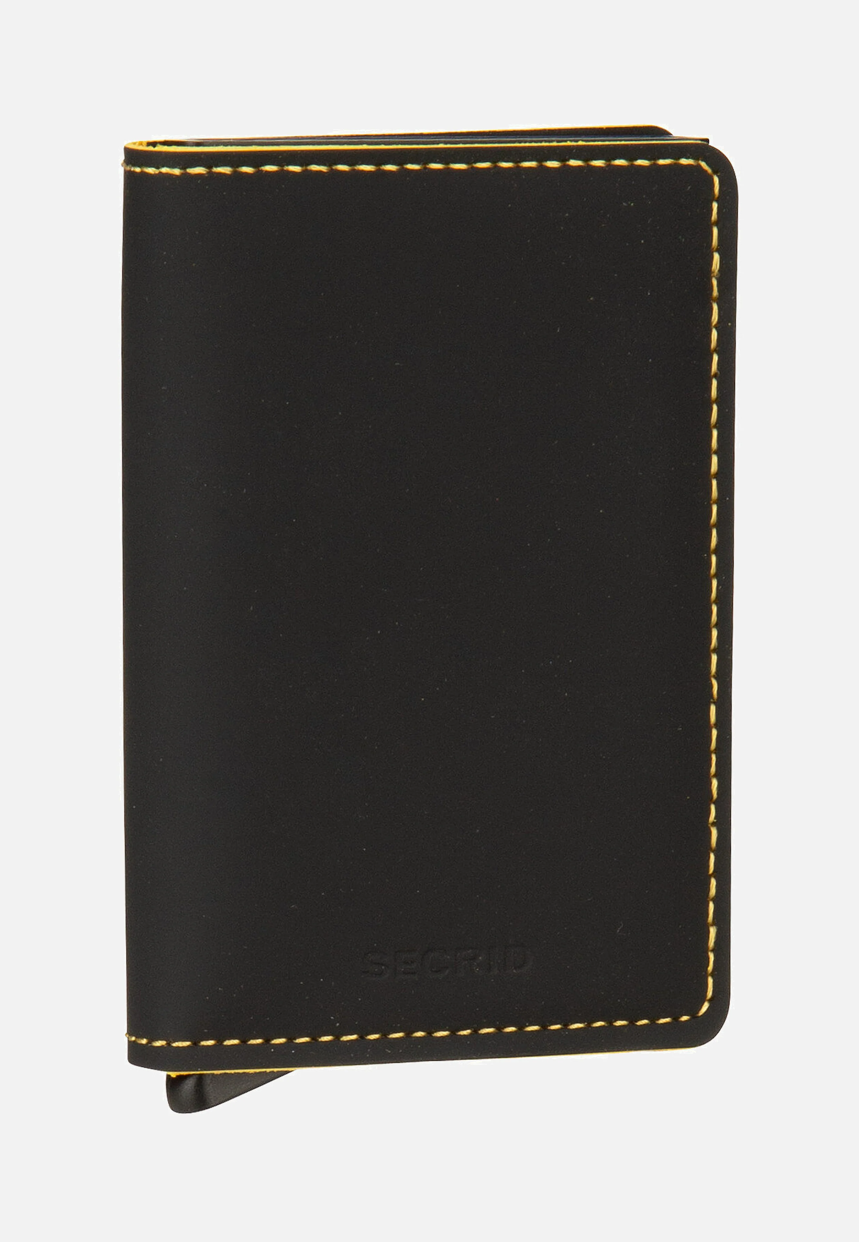 Slimwallet Matte Black-Ochre - Portemonnaie
