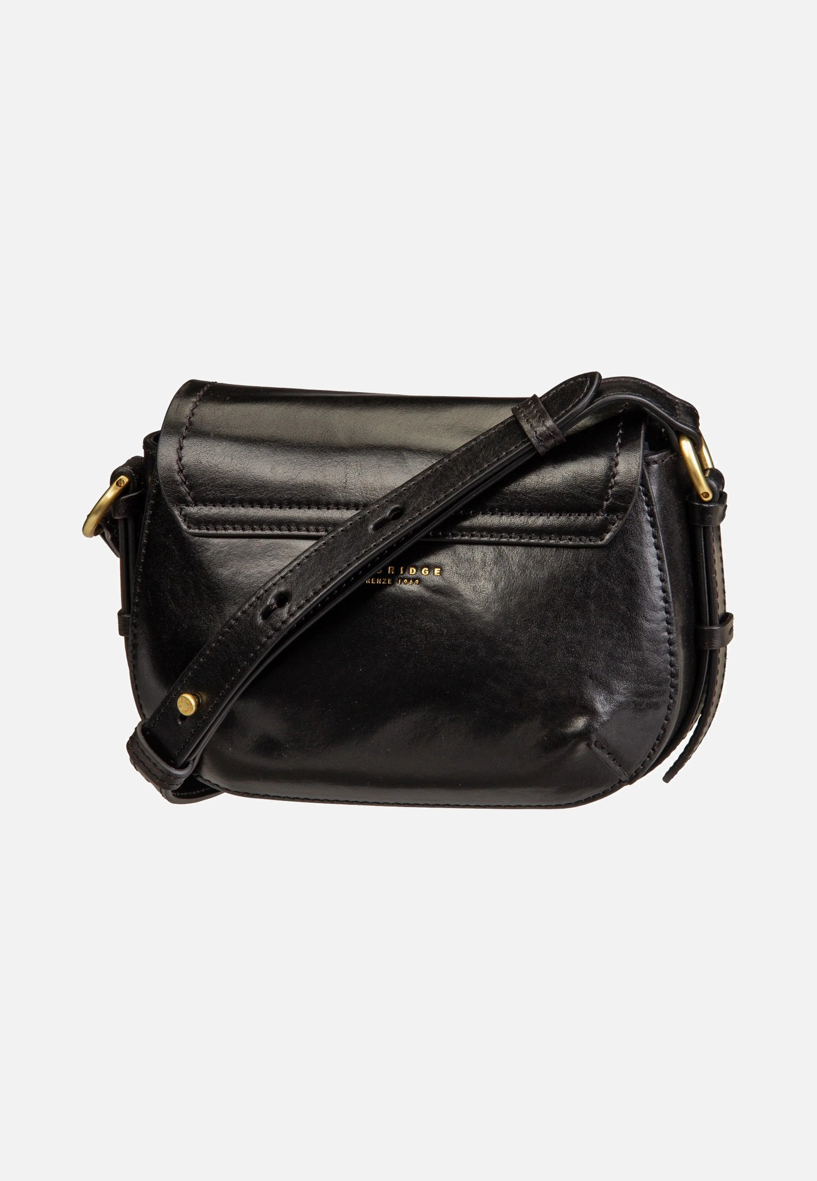 Federica Crossbody Nero/Oro - Saddle Bag - Image 3