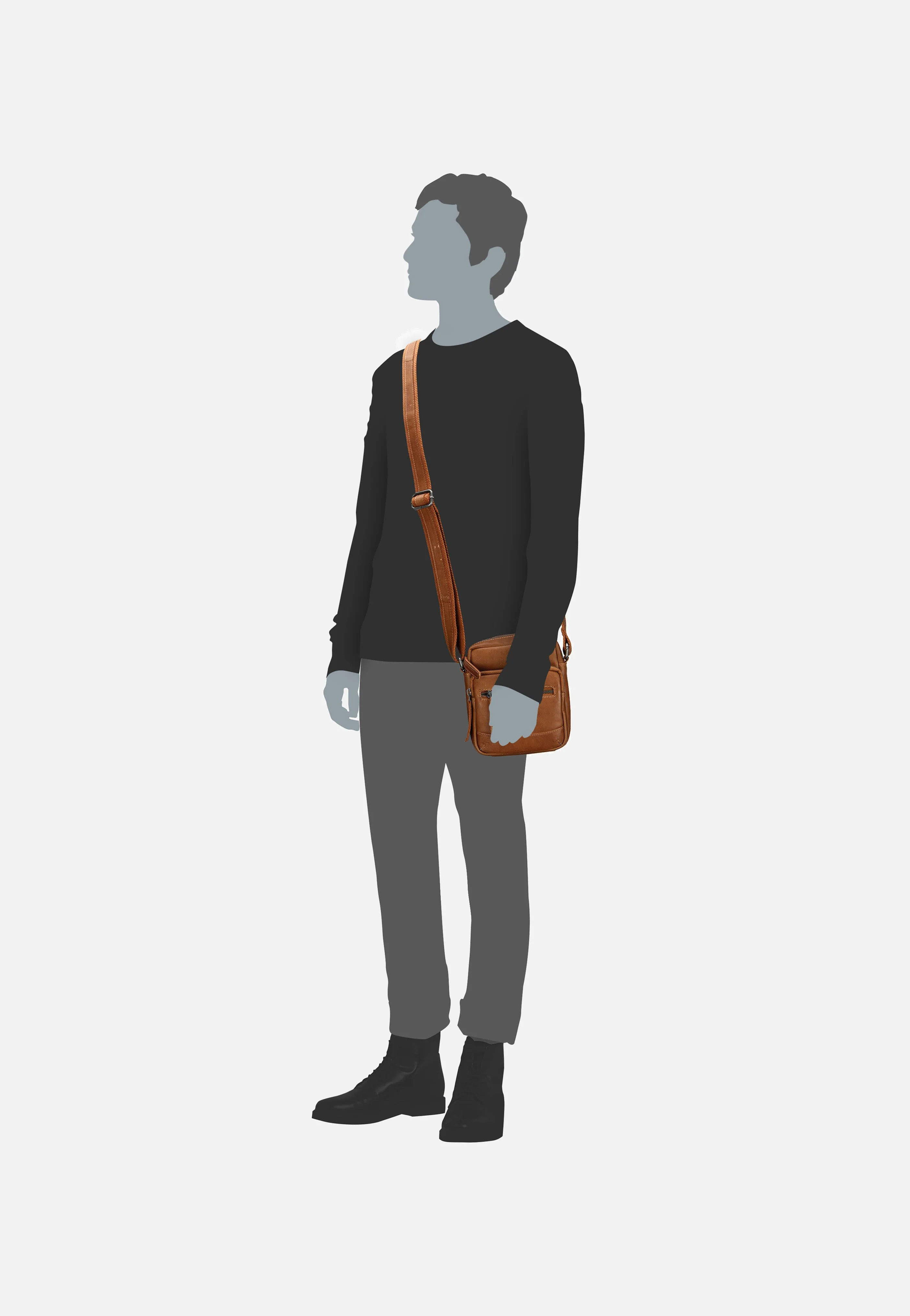 Bremen 0979 Cognac - Crossbody Bag - Image 5