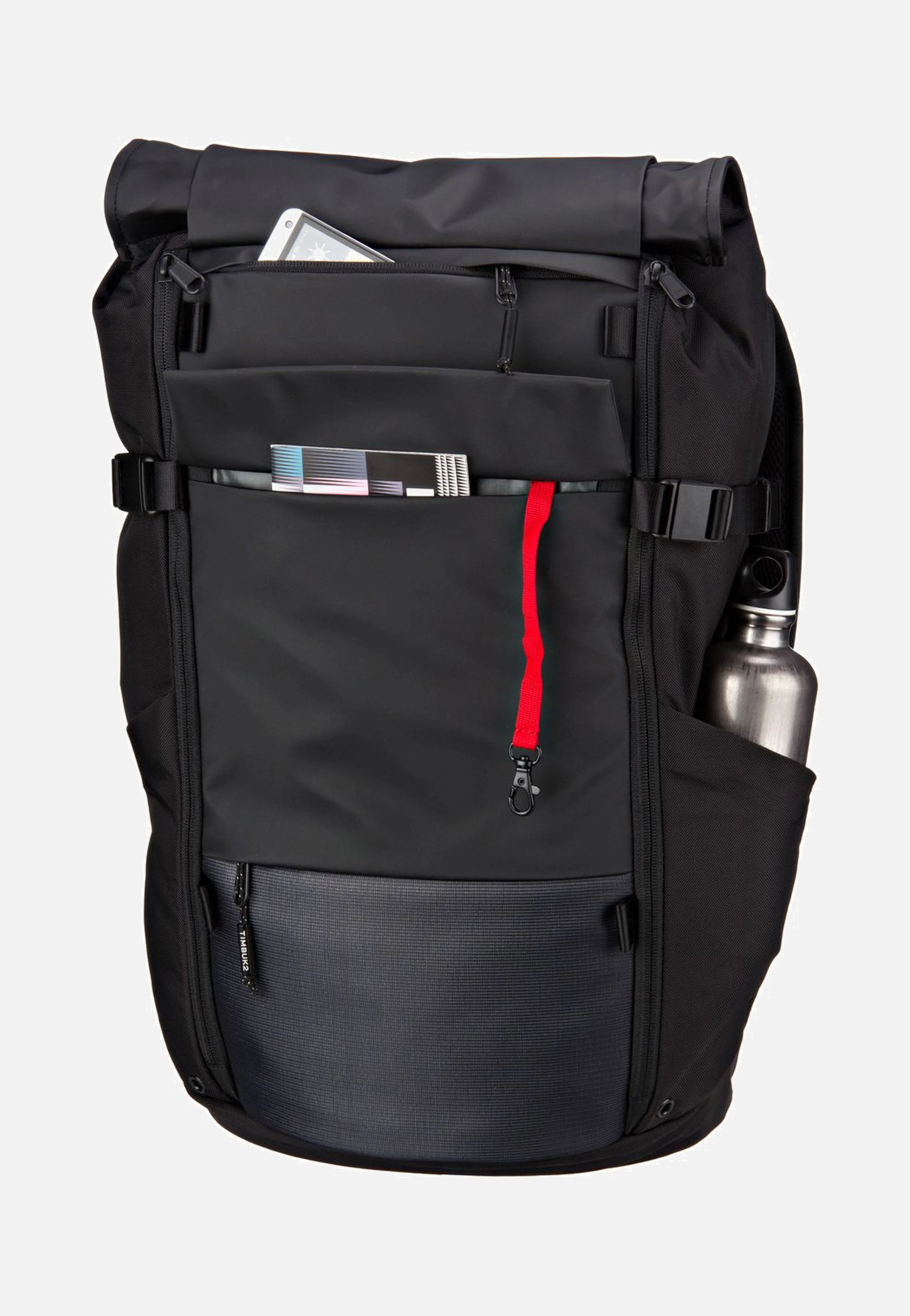 Clark Pack Jet Black - Rolltop Rucksack - Image 5