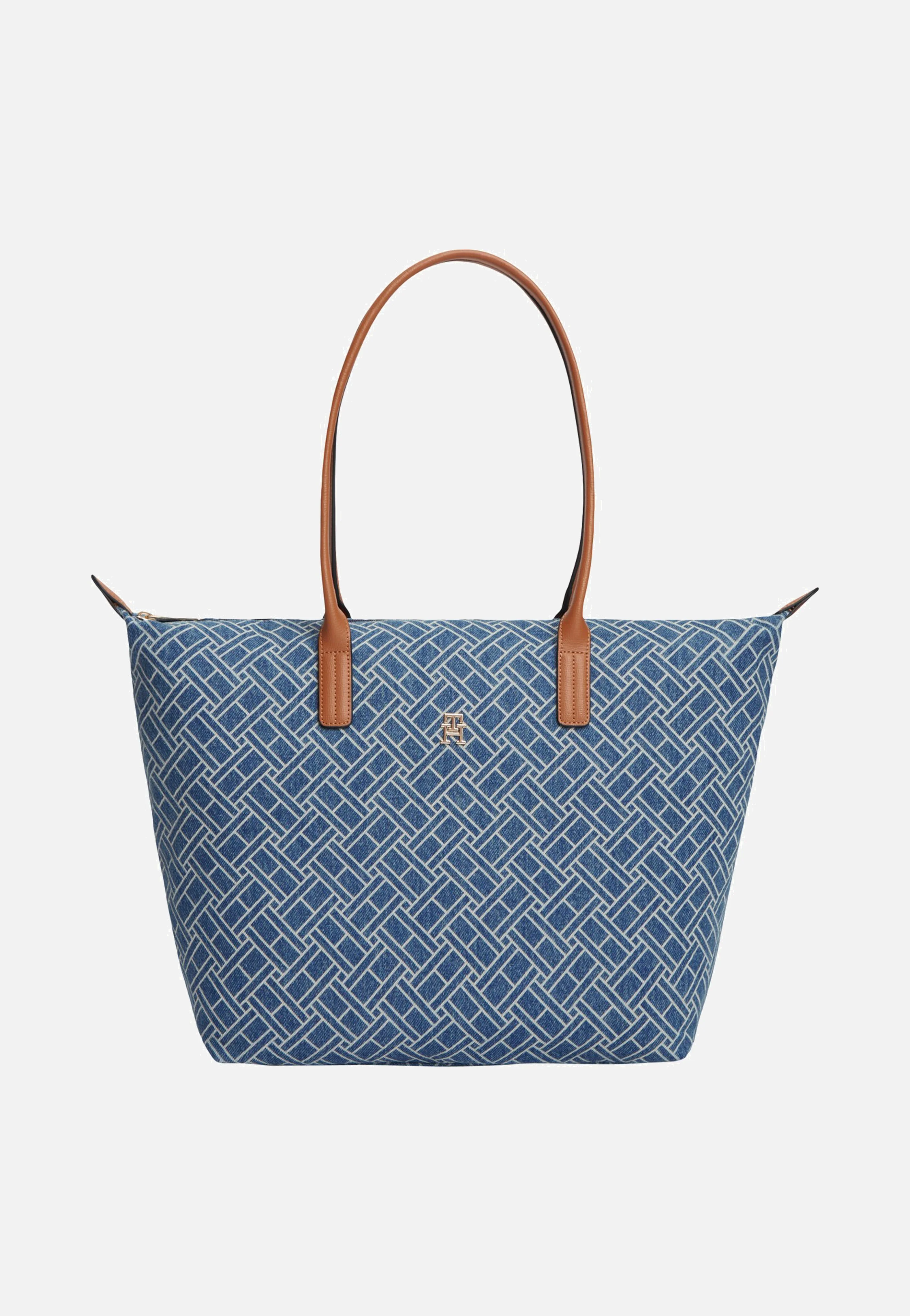 Popette Tote Denim Flag Blue Denim - Shopper