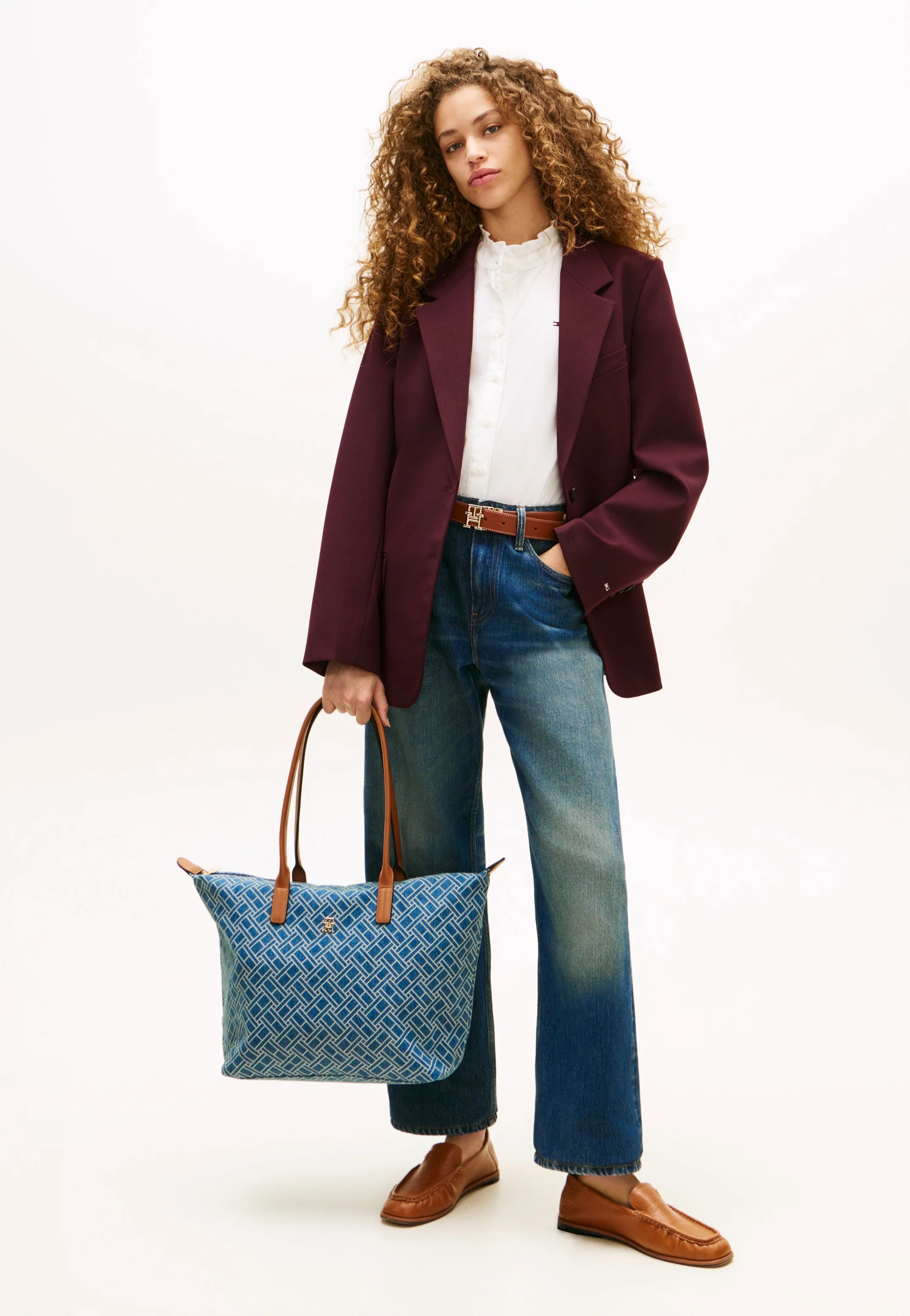 Popette Tote Denim Flag Blue Denim - Shopper - Image 5