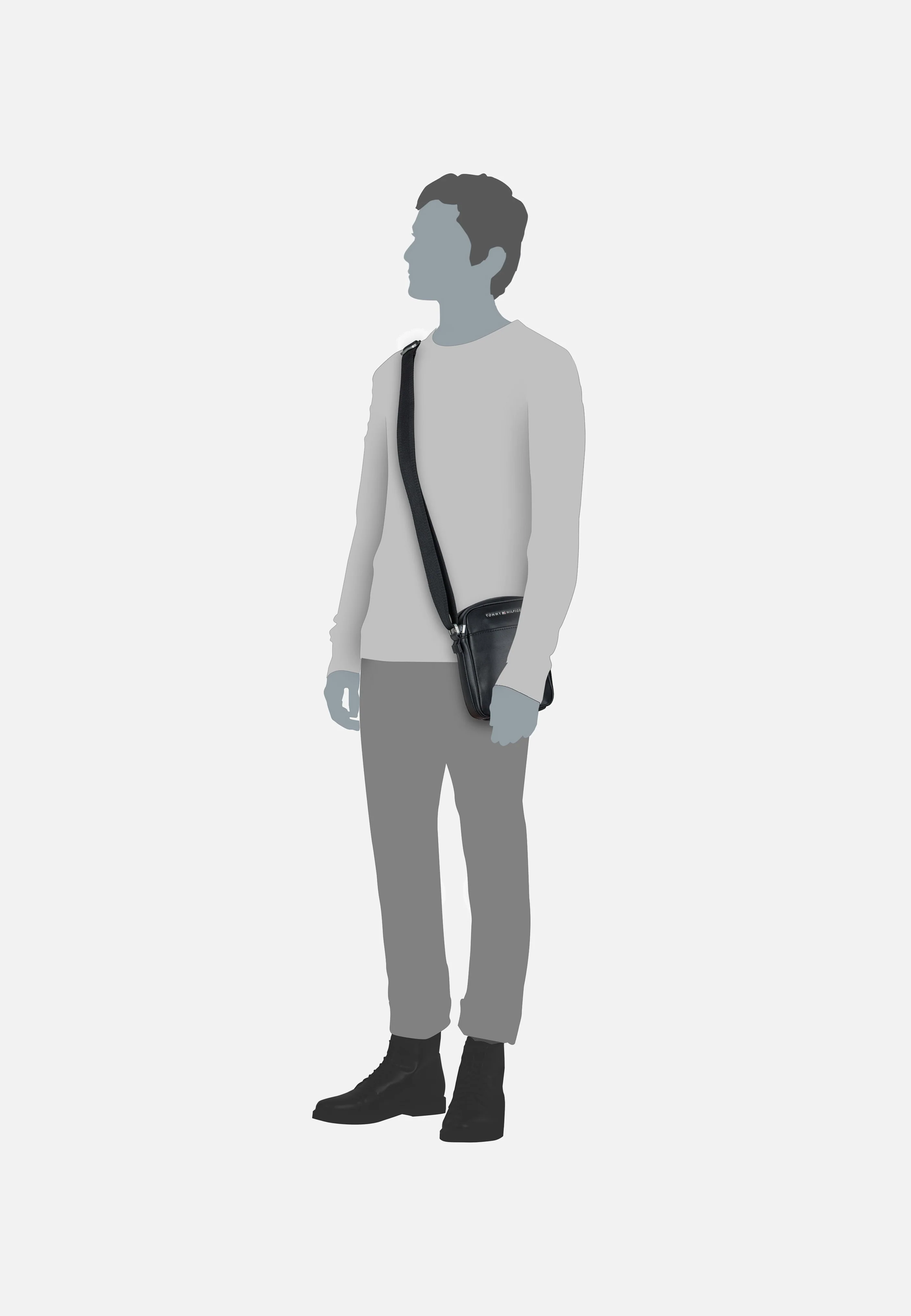 TH City Mini Reporter Black - Crossbody Bag - Image 5