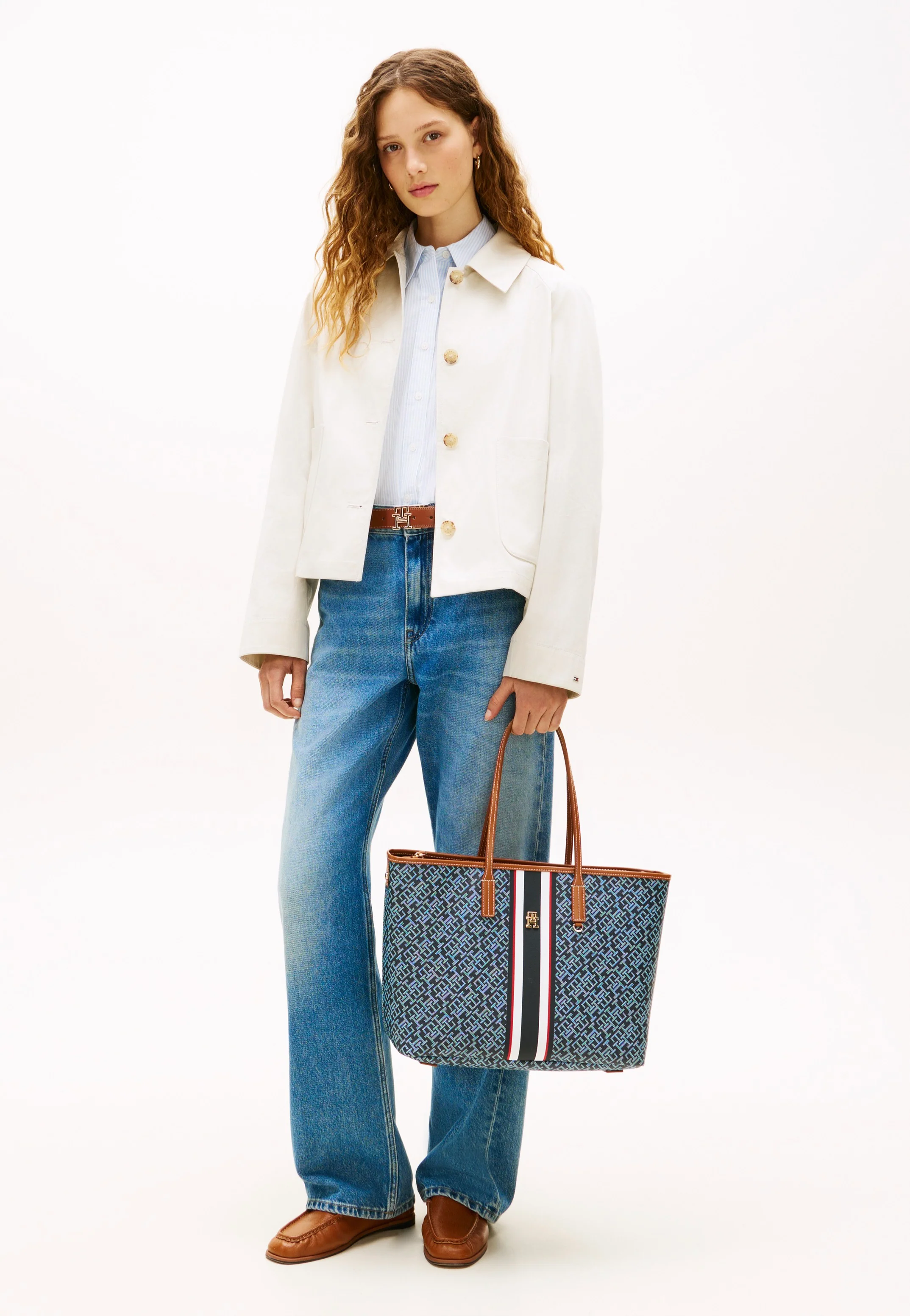 TH Monoplay Tote Stripe Le Blue Mix - Shopper - Image 5