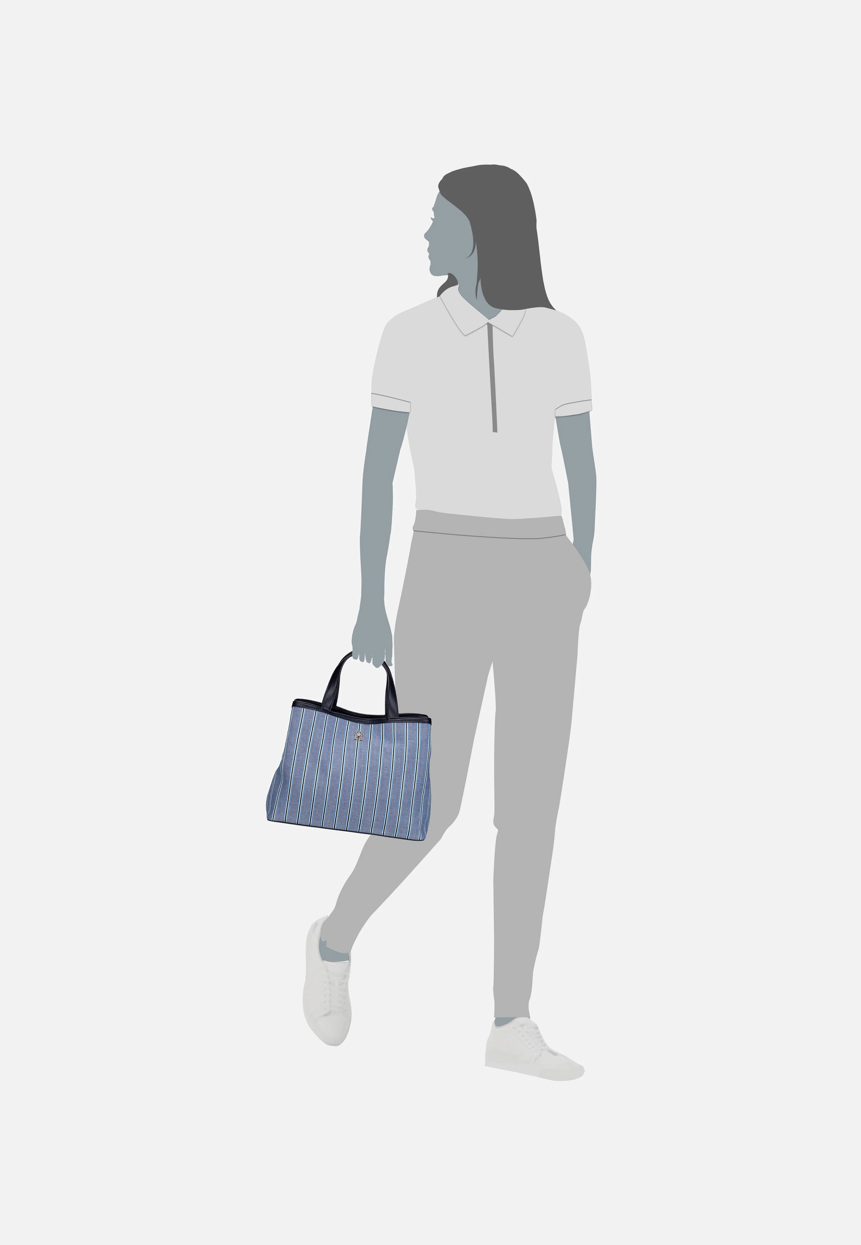 TH Spring Chic Stripes SP24 Space Blue Stripes - Tote Bag - Image 6