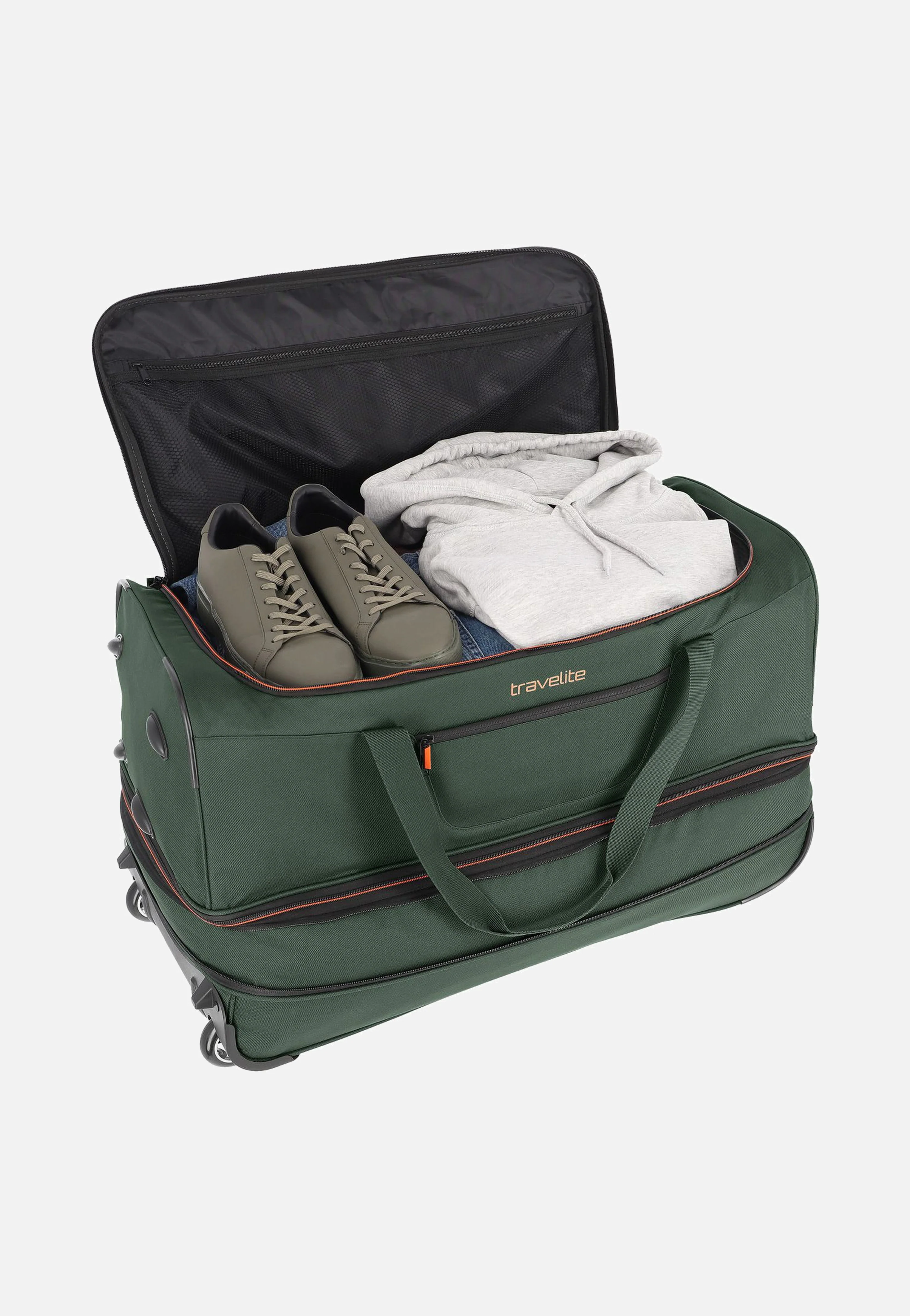 Basics Trolley L Dunkelgrün - Travel Bag - Image 3