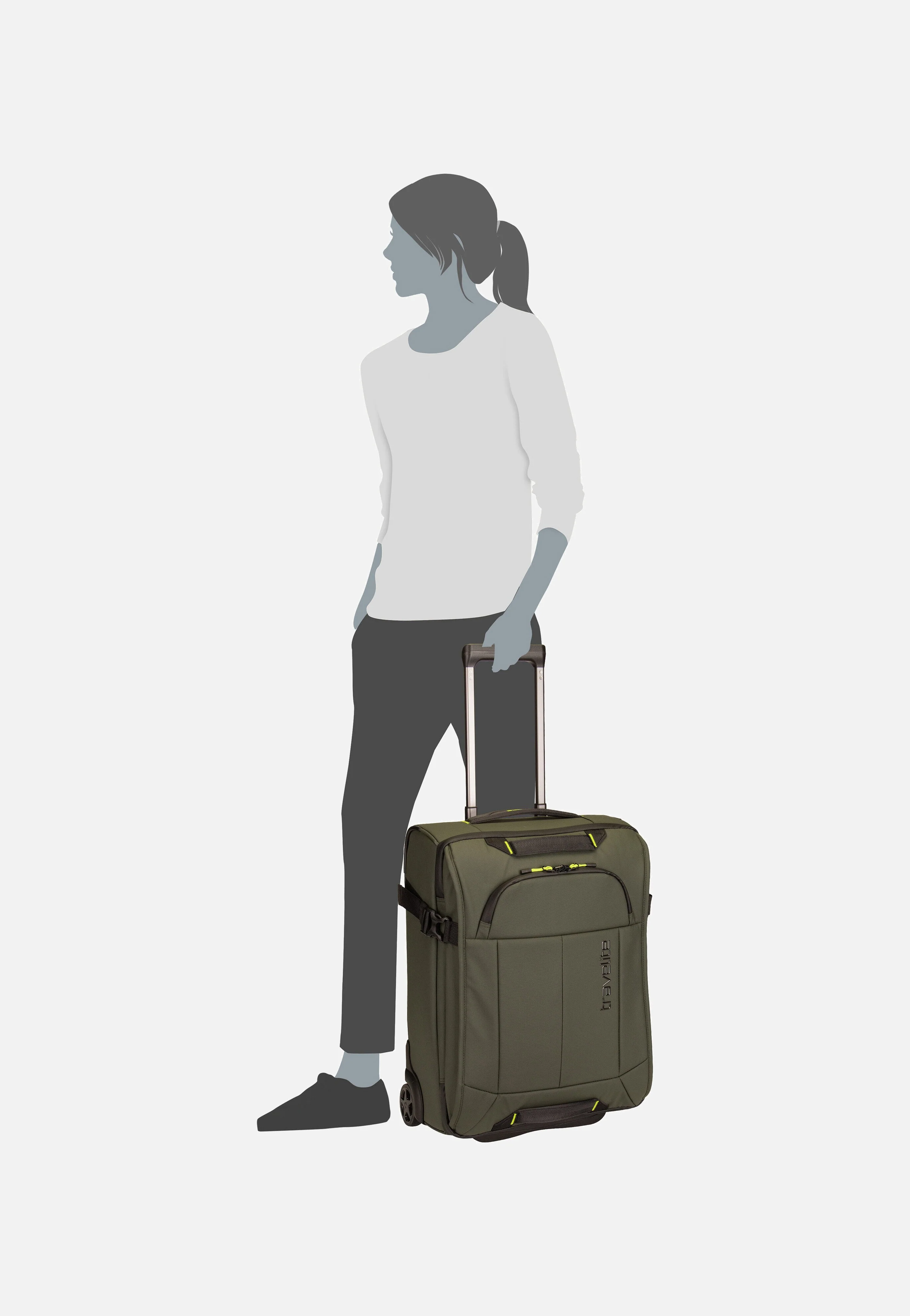 Briize Wheeled Duffle S Khaki - Travel Bag - Image 7