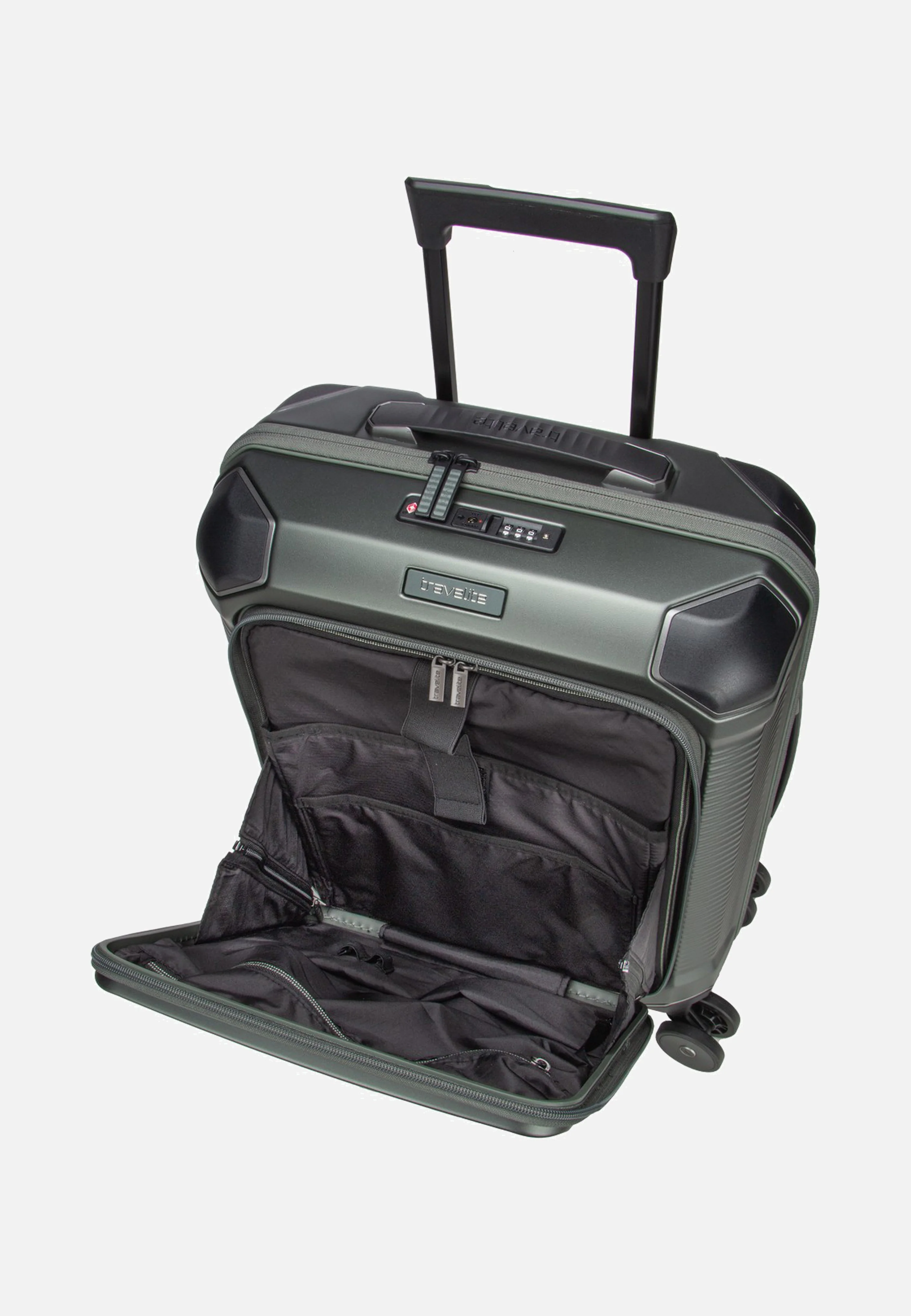 Millennium Trolley 4W S Front Pocket Pine Green - Koffer - Image 6
