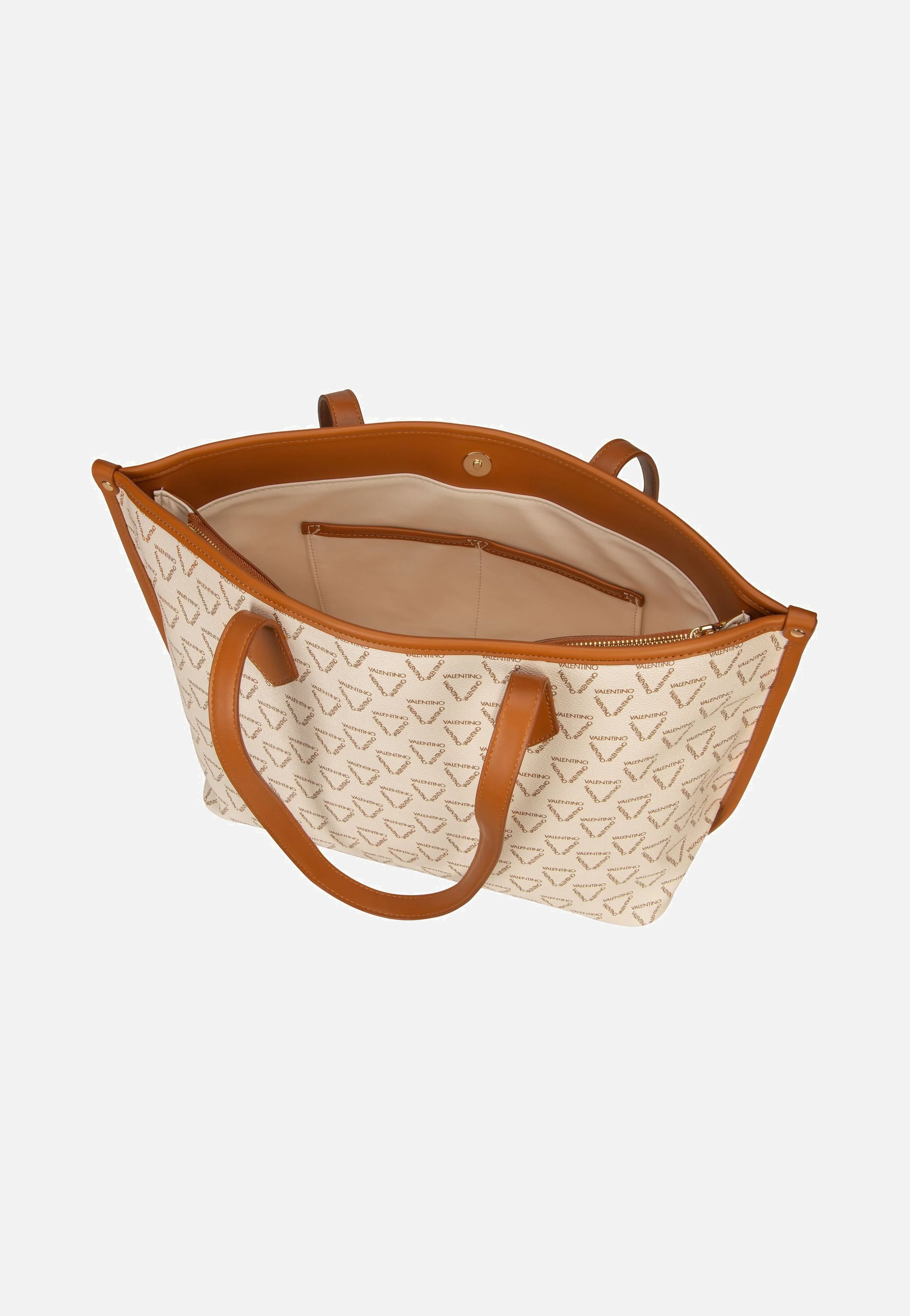 Lady RE T02 Bianco/Cuoio - Shopper - Image 4